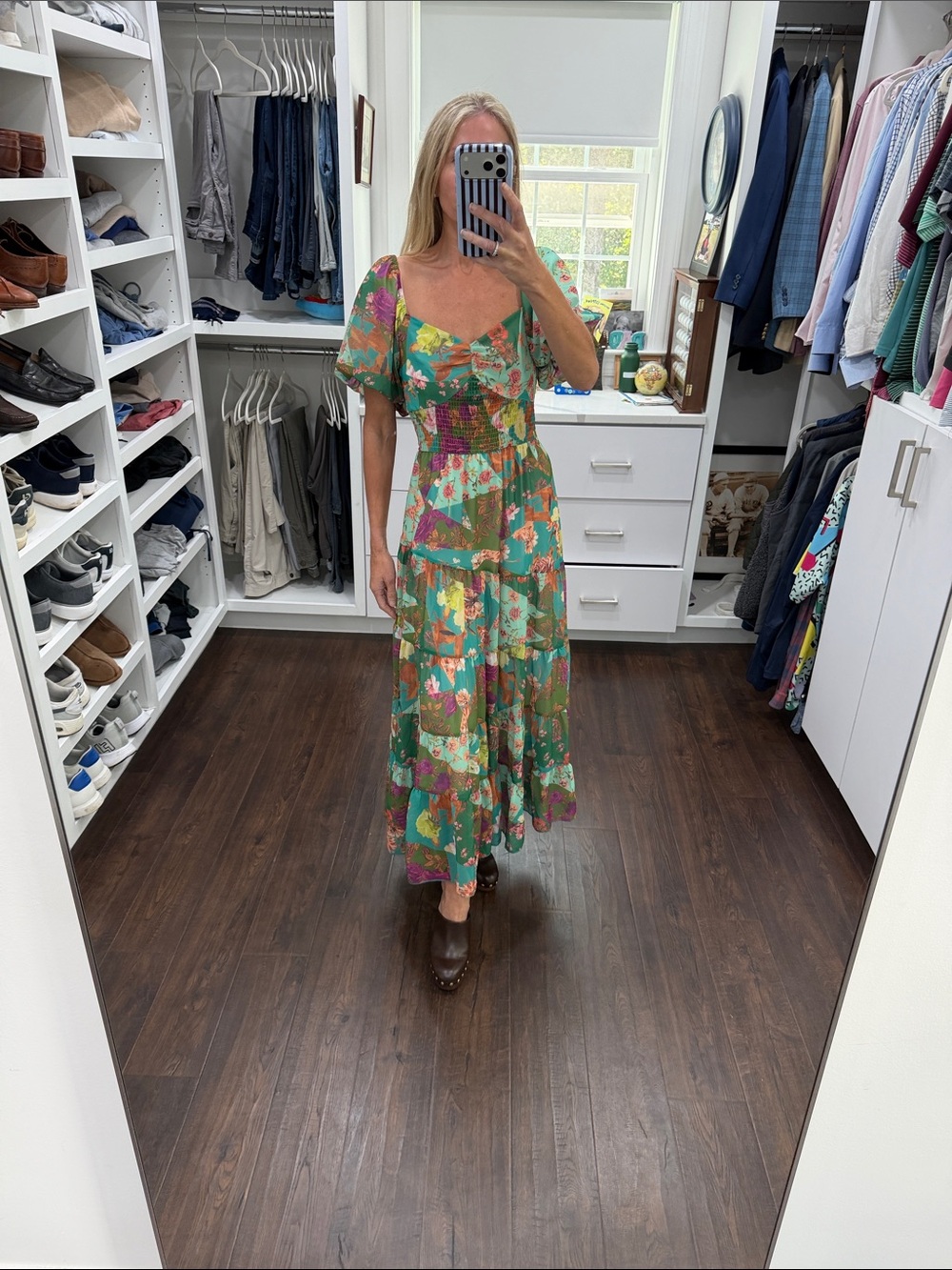 Amazon Floral Patchwork Midi Dress S - Picture 2 of 7